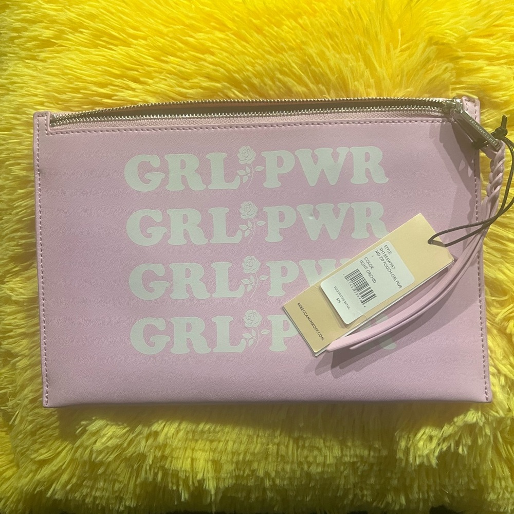 Rebecca Minkoff Girl Power Leather Zip Pouch Clutch